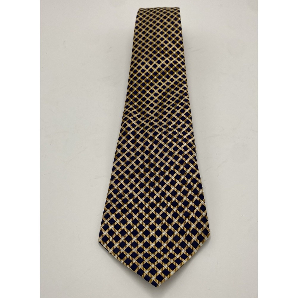 Brooks Brothers Men's‎ Diamond Patterned Neck Tie Yellow *Read*